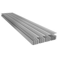 PROFILBLECH Grau 129x45 cm 12er-Set - Grau, Metall (45/129cm) - Juskys