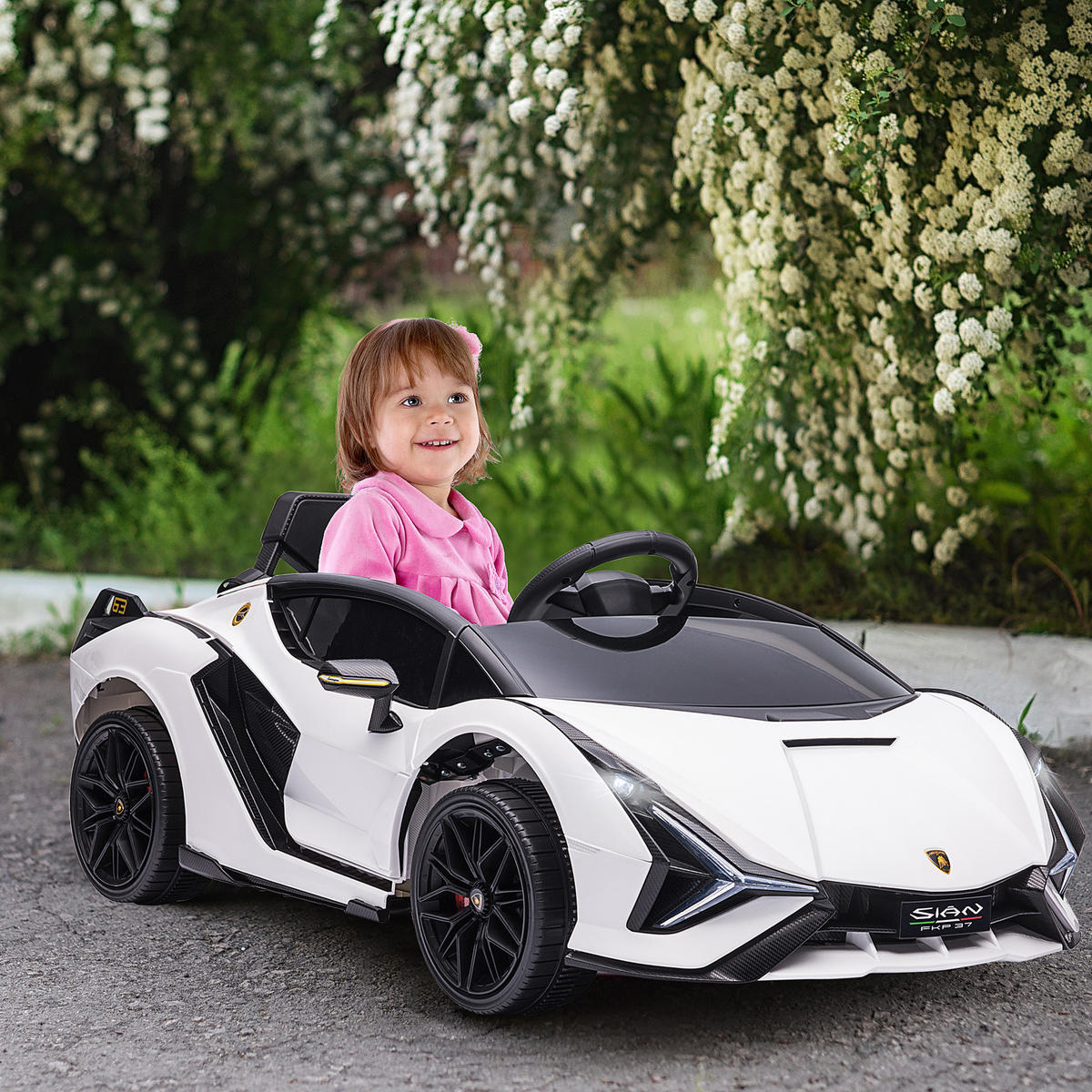ELEKTRO-KINDERAUTO DE-12992 2,4G Fernbedienung Weiß - Weiß, Kunststoff (108/62/40cm) - ComfortXL