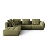 ECKSOFA modular links Bloom aus Samt hellgrün 4 Sitzplätze - Hellgrün, Textil (310/316cm) - Micadoni
