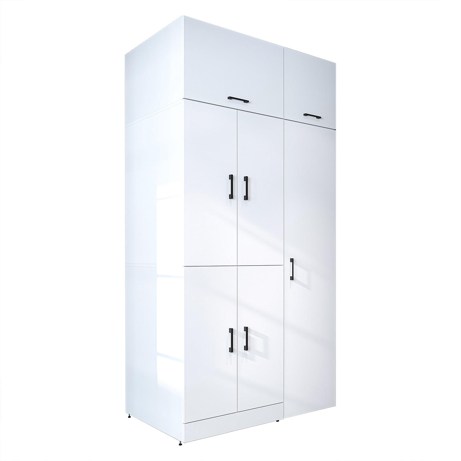 WASCHMASCHINENSCHRANK DORA-I 115cm Breit, 230cm Hoch - Weiß, Holzwerkstoff (115/230/73.8cm)