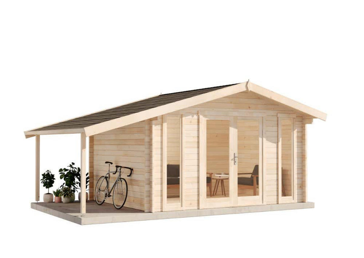 GARTENHAUS Holz Mirko mit Schleppdach - Naturfarben, Holz (549/245/350cm) - Alpholz