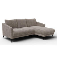 ECKSOFA VILT 3-Sitzer, taupe - Taupe/Schwarz, Holzwerkstoff/Textil (221/156cm) - Courtois Laville