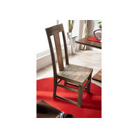 STUHL Sheesham 45x47x110 grau geölt NATURE GREY #122, 2er Set - Grau, Holz (45/110/47cm) - Massivmoebel24