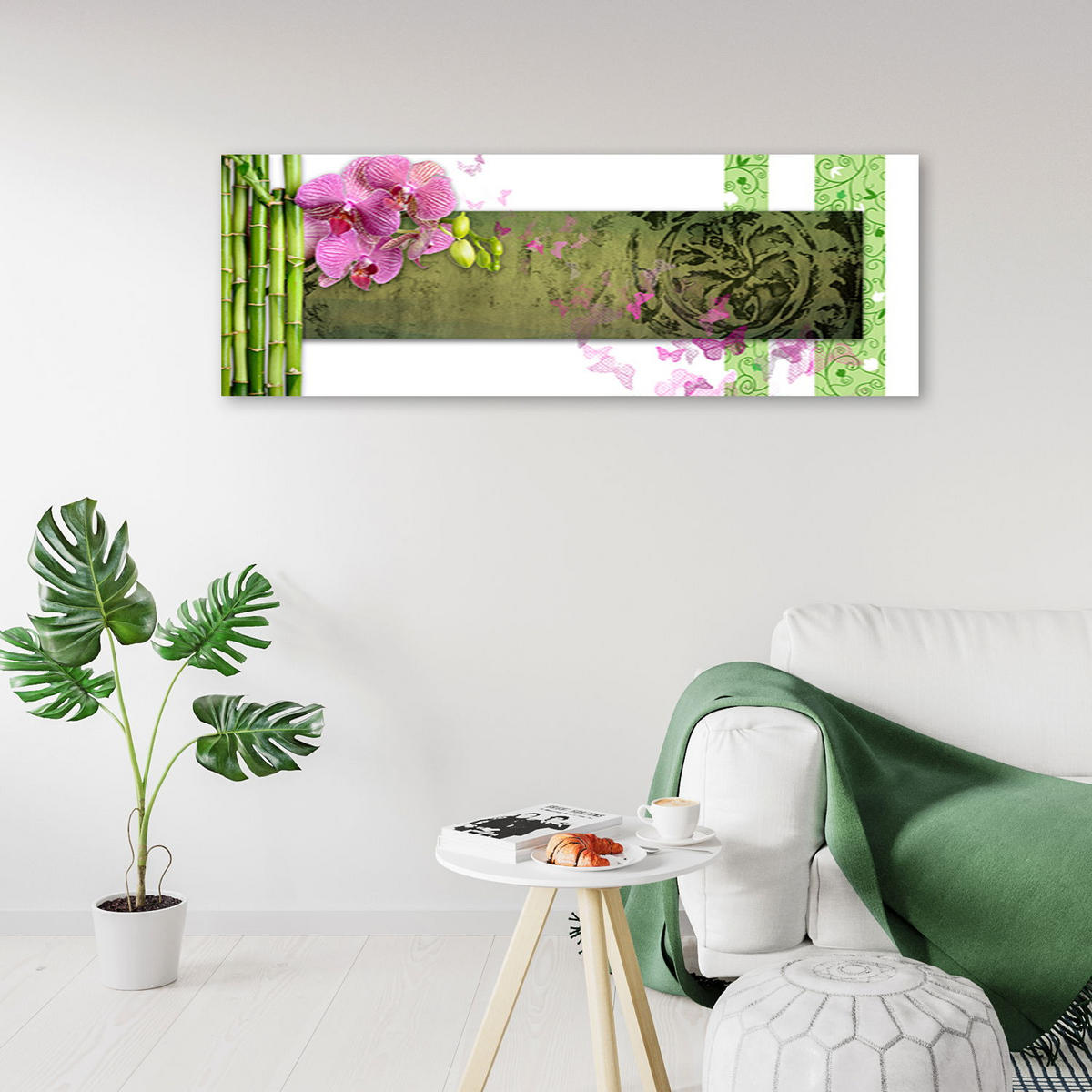 KUNSTDRUCK Grün 120/40 cm - Grün, Textil (120/40cm) - KUNSTLOFT