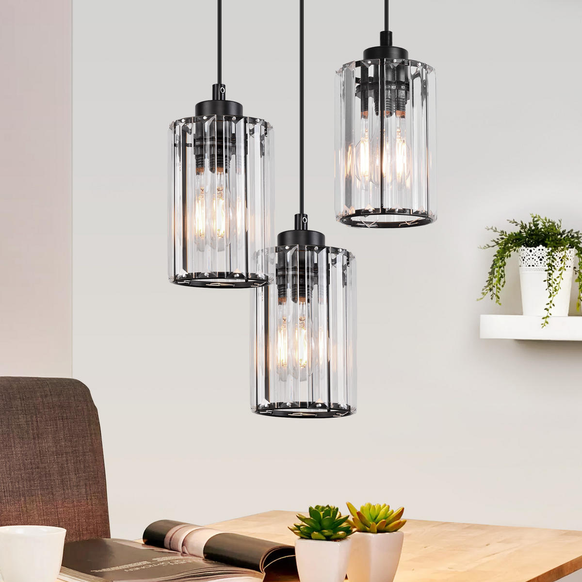 PENDELLEUCHTE Flamgard 20/10.5/140 cm - Schwarz, Metall (20/10.5/140cm) - ZMH