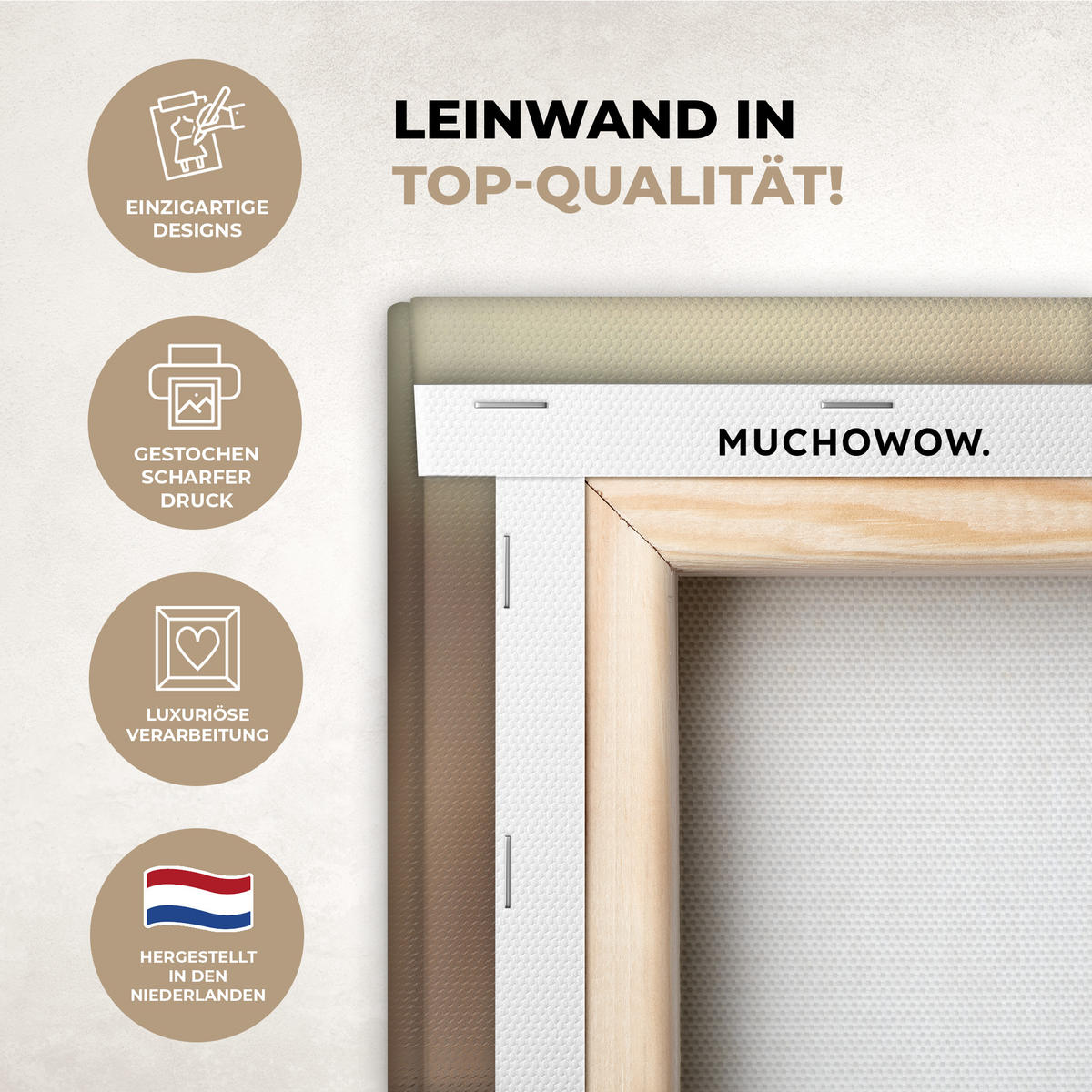 LEINWANDBILD Löwenzahn - Beige - Natur - Blume 20x20 cm - Hellbraun, Textil (20/20cm) - MuchoWow