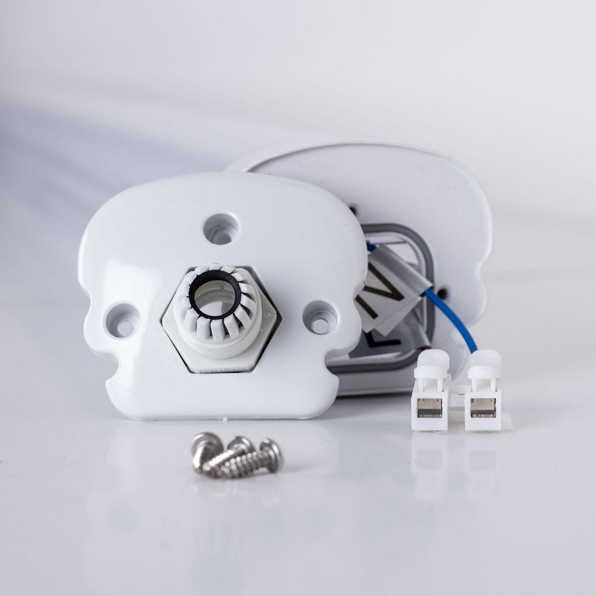 LED DECKENLEUCHTE Weiß Kunststoff 6er Set - Weiß, Kunststoff (120/6.5/5.8cm)