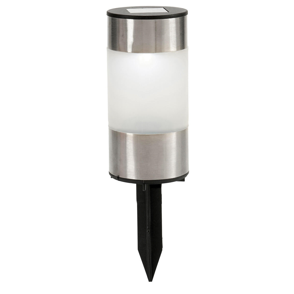 GARTENLAMPE Solar zum Einstechen - Silberfarben, Kunststoff (6.3/6.3/21.5cm)