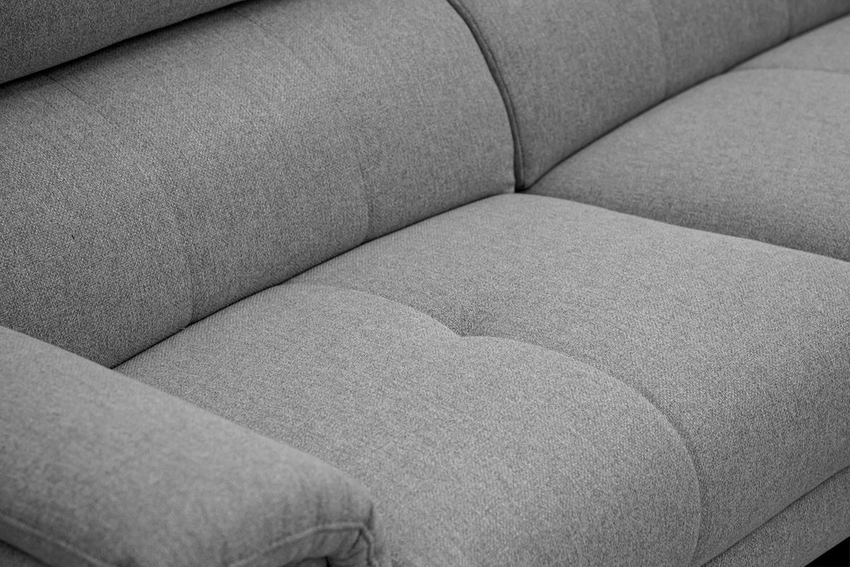 RELAXSOFA MATERA 3-Sitzer mit 2 Relaxfunktionen, grau - Schwarz/Grau, Holzwerkstoff/Textil (212/82/103cm) - Courtois Laville