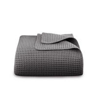 KUSCHELDECKE Waffelpiqué 140x200 cm Anthrazit - Anthrazit, Textil (140/200cm)