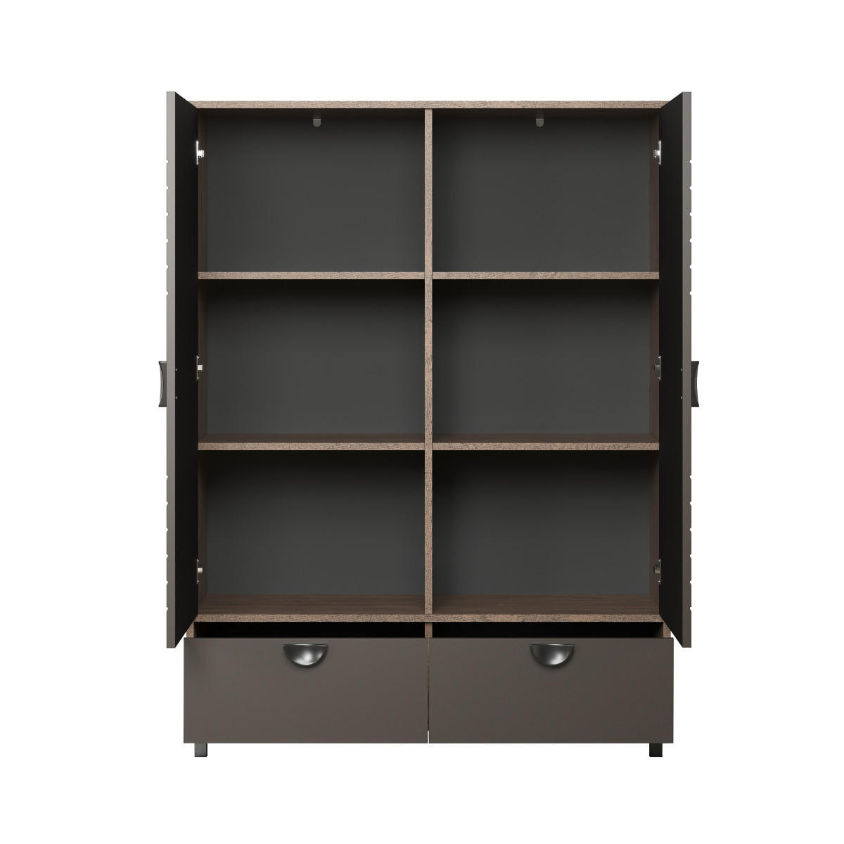 SIDEBOARD mit 2 türen und 1 schublade - fusion 120/42/163 cm - Eschefarben, Holzwerkstoff (42/163/9cm) - Calicosy