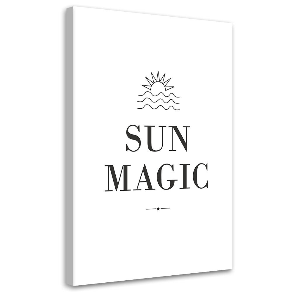 WANDBILD beschriftung sun magic - Schwarz, Textil (40/60cm) - Feeby