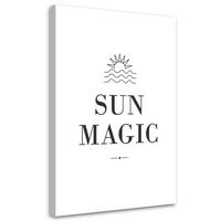 WANDBILD beschriftung sun magic - Schwarz, Textil (40/60cm) - Feeby