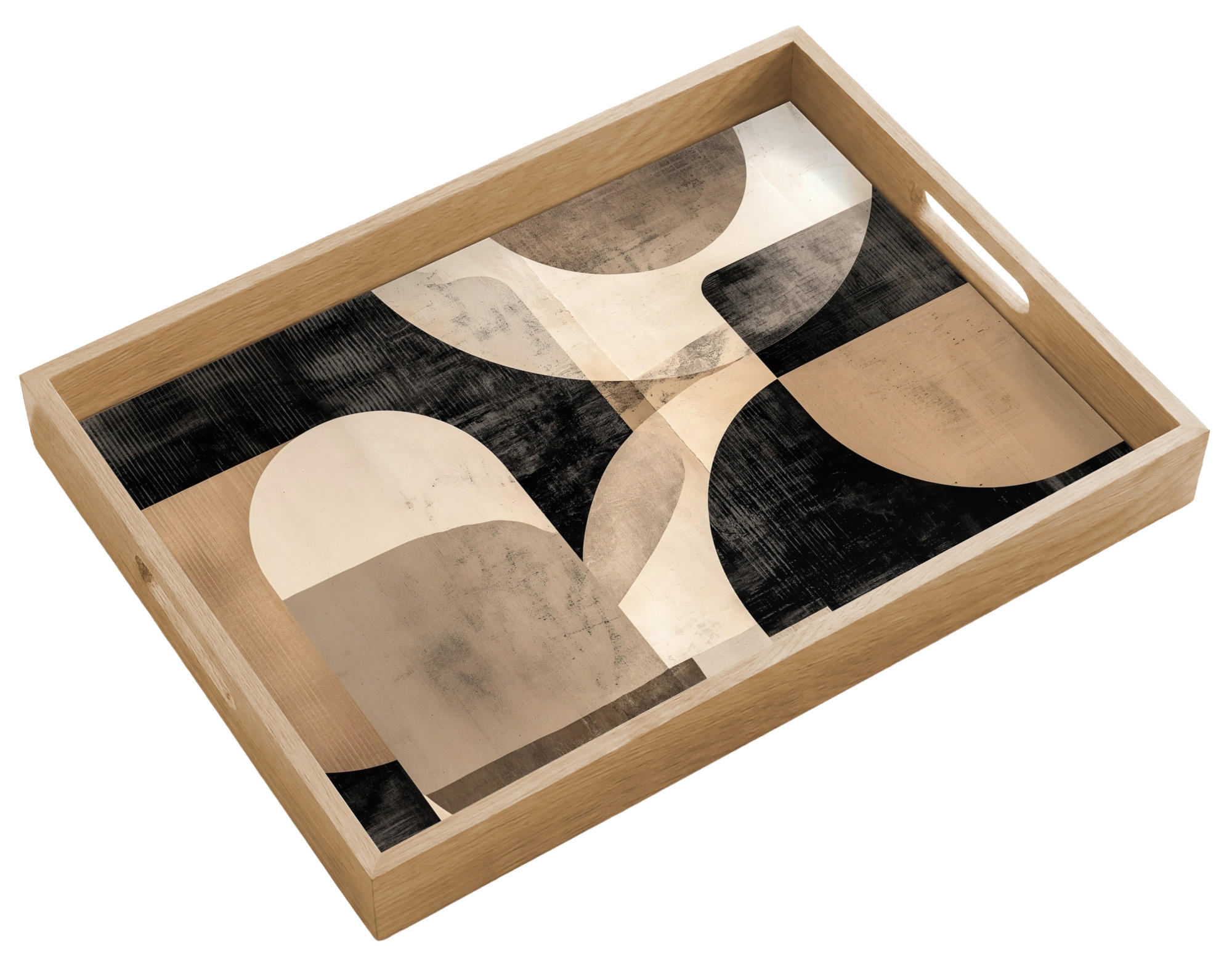 OnlyWow SERVÍROVACÍ PODNOS Abstraktní - Tvary - Moderní - Béžová 50x35 cm