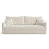 SCHLAFSOFA GERADE Texturierter Samt Creme 213.5cm - Creme, Textil (213.5/94/66cm) - Sia Home