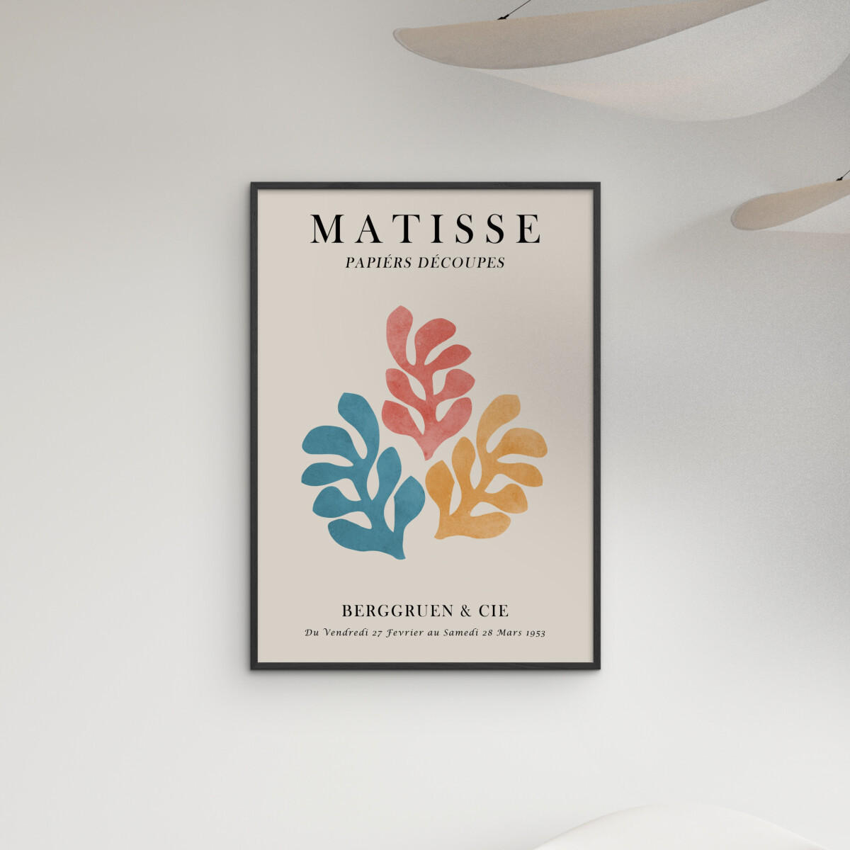 POSTER mit Rahmen Vitor Costa - Matisse floral Poster 3 - Multicolor/Schwarz, Holz/Papier (30/40cm) - Poster&Frame