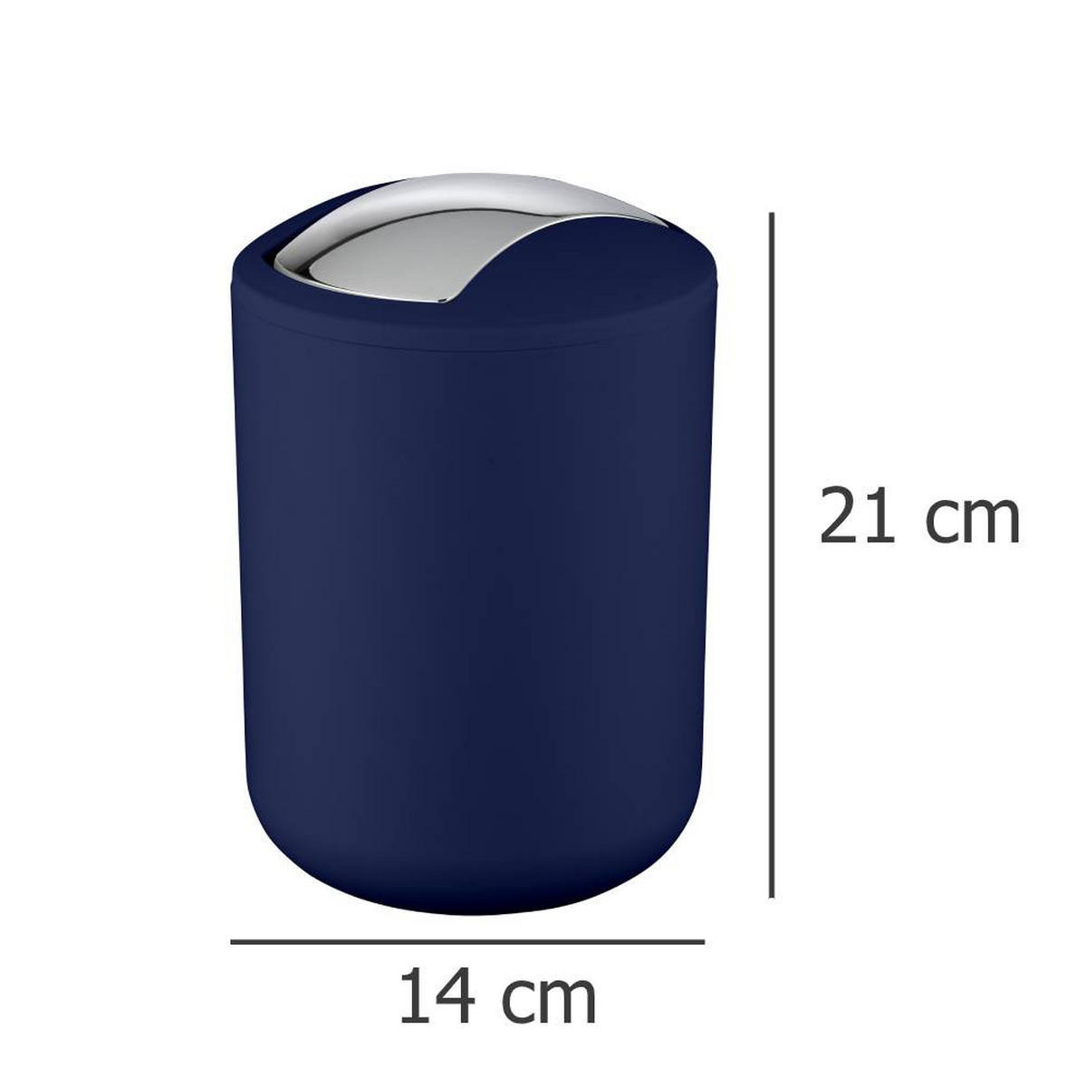 ABFALLBEHÄLTER dunkelblau - Brasil 2 l 14/14/21 cm - Dunkelblau, Kunststoff (14/21/14cm) - Wenko