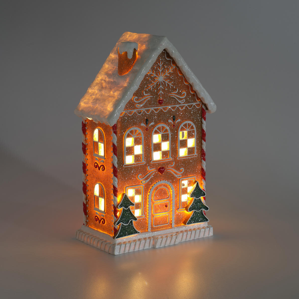 LEDFIGUR Charmansion, Braun, 30.5 x 11.5 x 18.5 cm, Dekorative Weihnachtsdeko - Braun, Kunststoff (11.5/30.5/18.5cm) - home&you