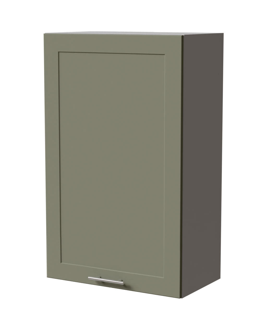 HÄNGESCHRANK Oslo W4/60/1 Grau / Reed Green Matt 60 / 32,5 / 96cm - Grau/Grün, Holz/Holzwerkstoff (60/96/32.5cm) - Feldmann-Wohnen
