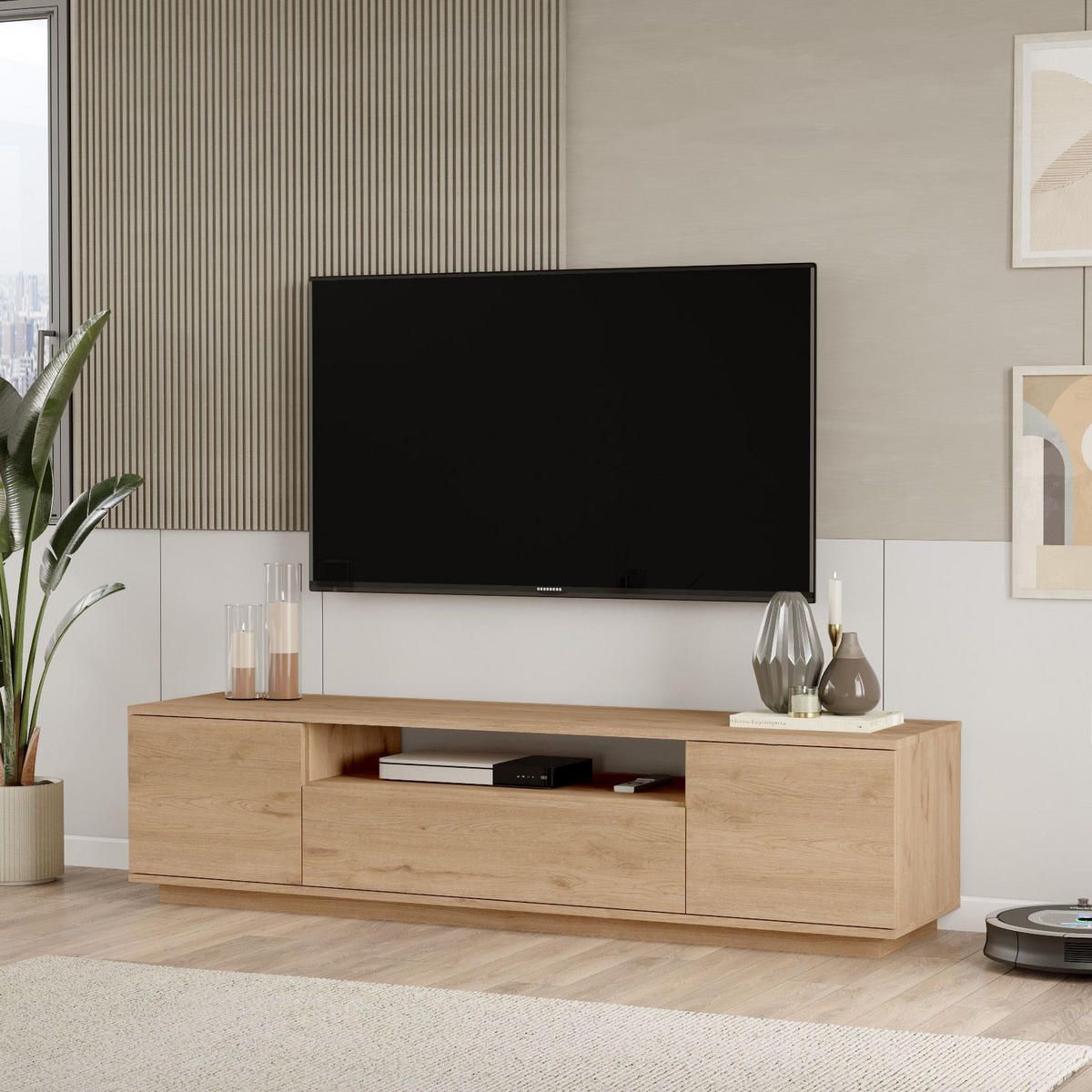 TV-MÖBEL rowen Braun - Braun, Holz (44/44/180cm) - Habitat Garten
