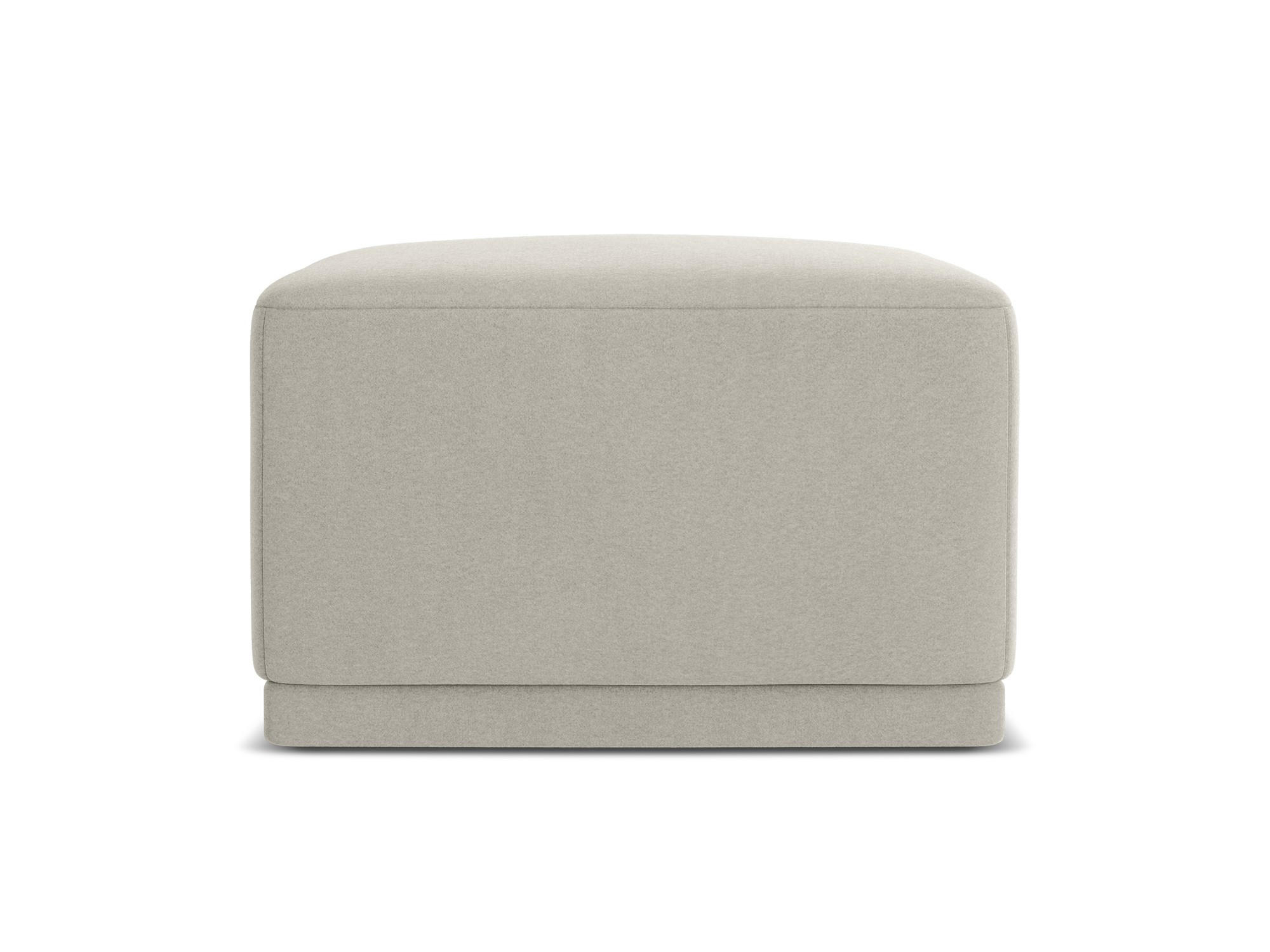 POUF Samt Stoff Creme - Perlmutt/Creme, Kunststoff/Textil (65/40/65cm) - Makamii