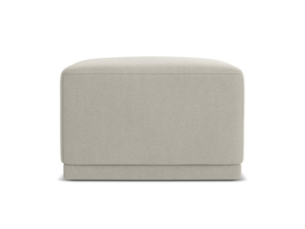 POUF Samt Stoff Creme - Perlmutt/Creme, Kunststoff/Textil (65/40/65cm) - Makamii