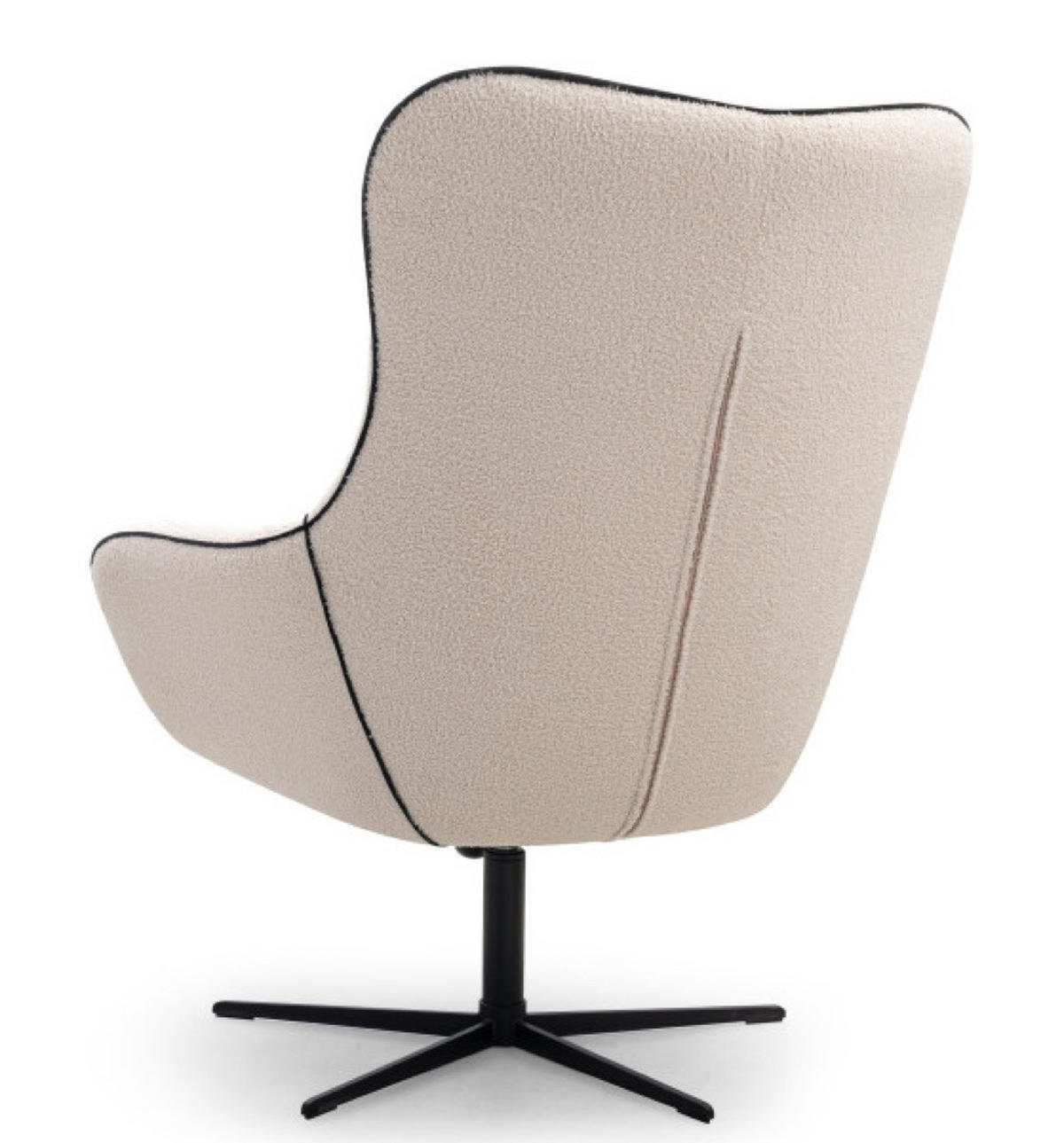 SESSEL Creme Lisa Drehbar Verstellbare Rückenlehne - Weiß, Textil (88/110/106cm) - Sepro Meble