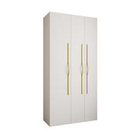 DREHTÜRENSCHRANK 245,5/120/40 3-türig - Goldfarben/Weiß, Holz/Metall (120/245.5/40cm) - Abiks Möbel