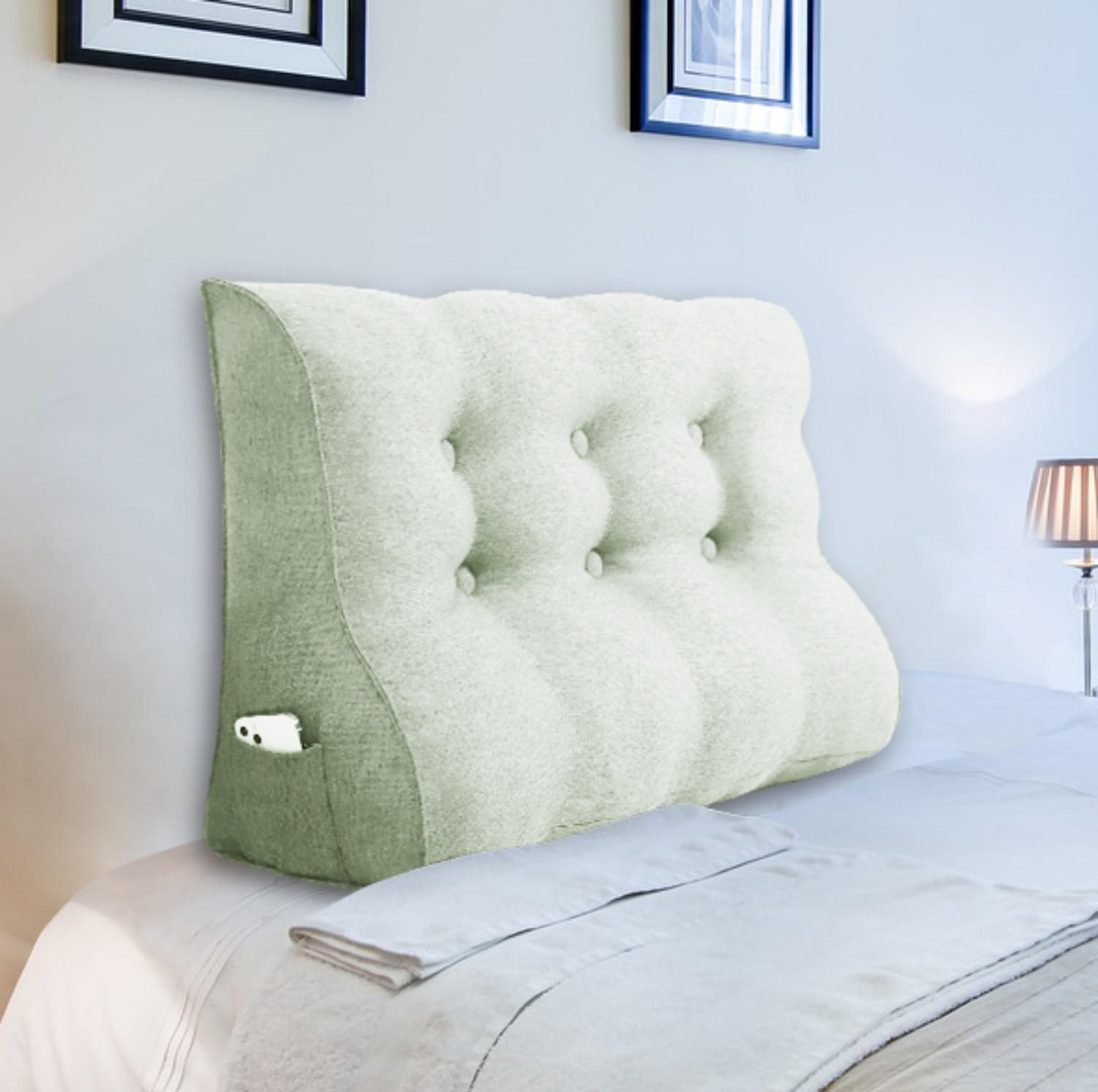 RÜCKENKISSEN Körperkontur Leinenlook Weiß 100 cm - Weiß, Textil (55/100cm) - Vercart