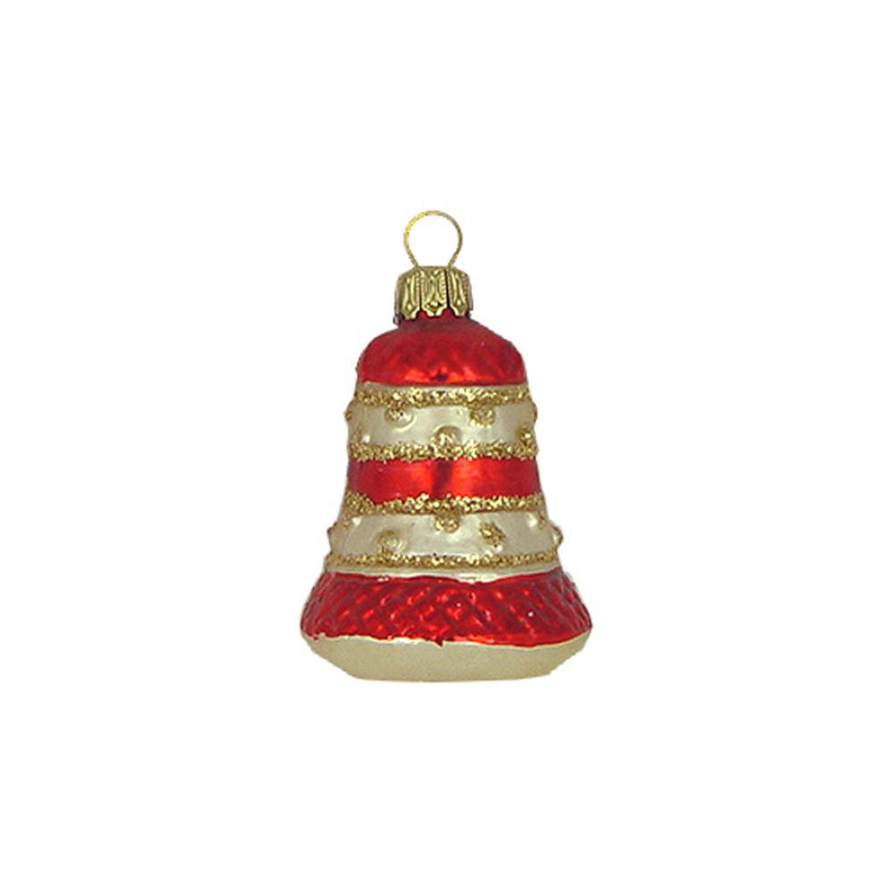 CHRISTBAUMSCHMUCK Kleine Glocke weiß matt 5 cm - Multicolor, Metall (0.1/5/0.1cm)