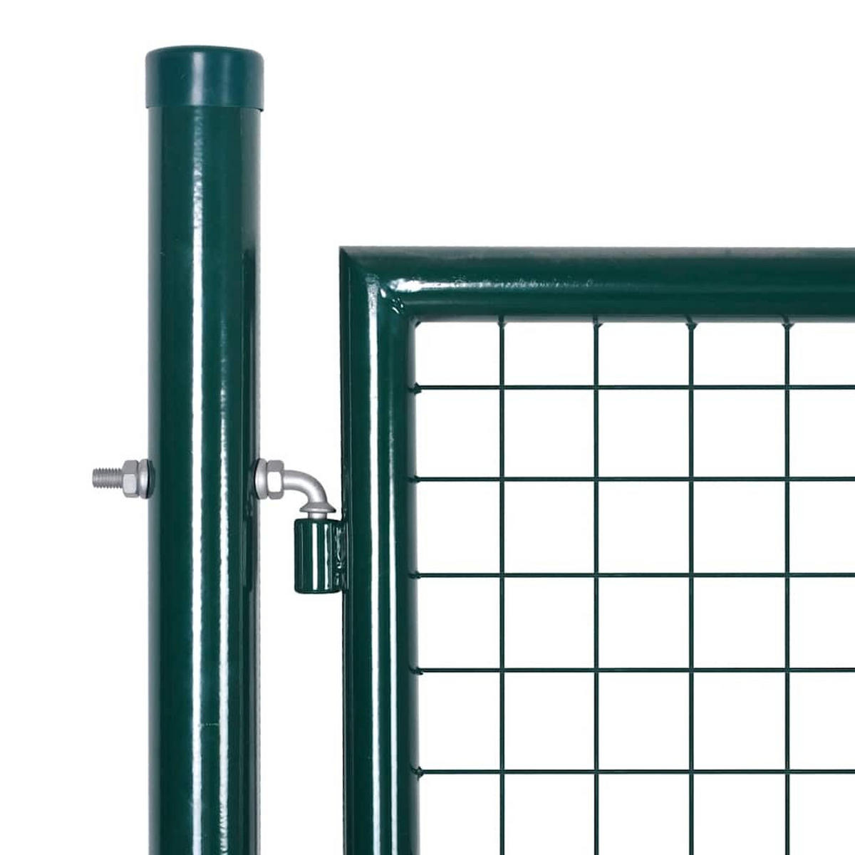 ZAUNTOR Stahl 300/125 Cm Grün - Dunkelgrün, Metall (310/175cm) - vidaXL