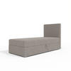 BOXBETT mit Bettkasten Kiberg Mini Basic 100x200 cm, Hellgrau - Hellgrau, Textil (100/200cm) - Meblito