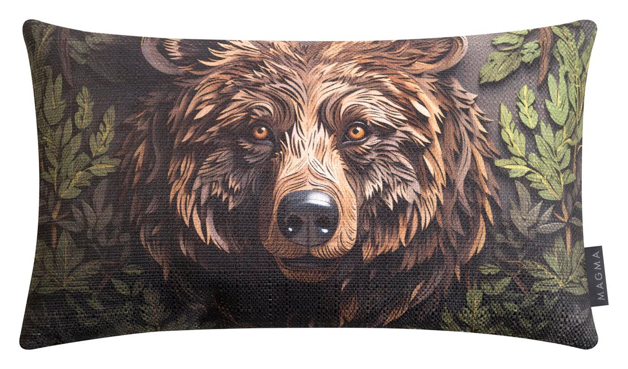 KISSENHÜLLE Foresta Bär - Dunkelgrün, Textil (30/50cm) - Magma Heimtexx