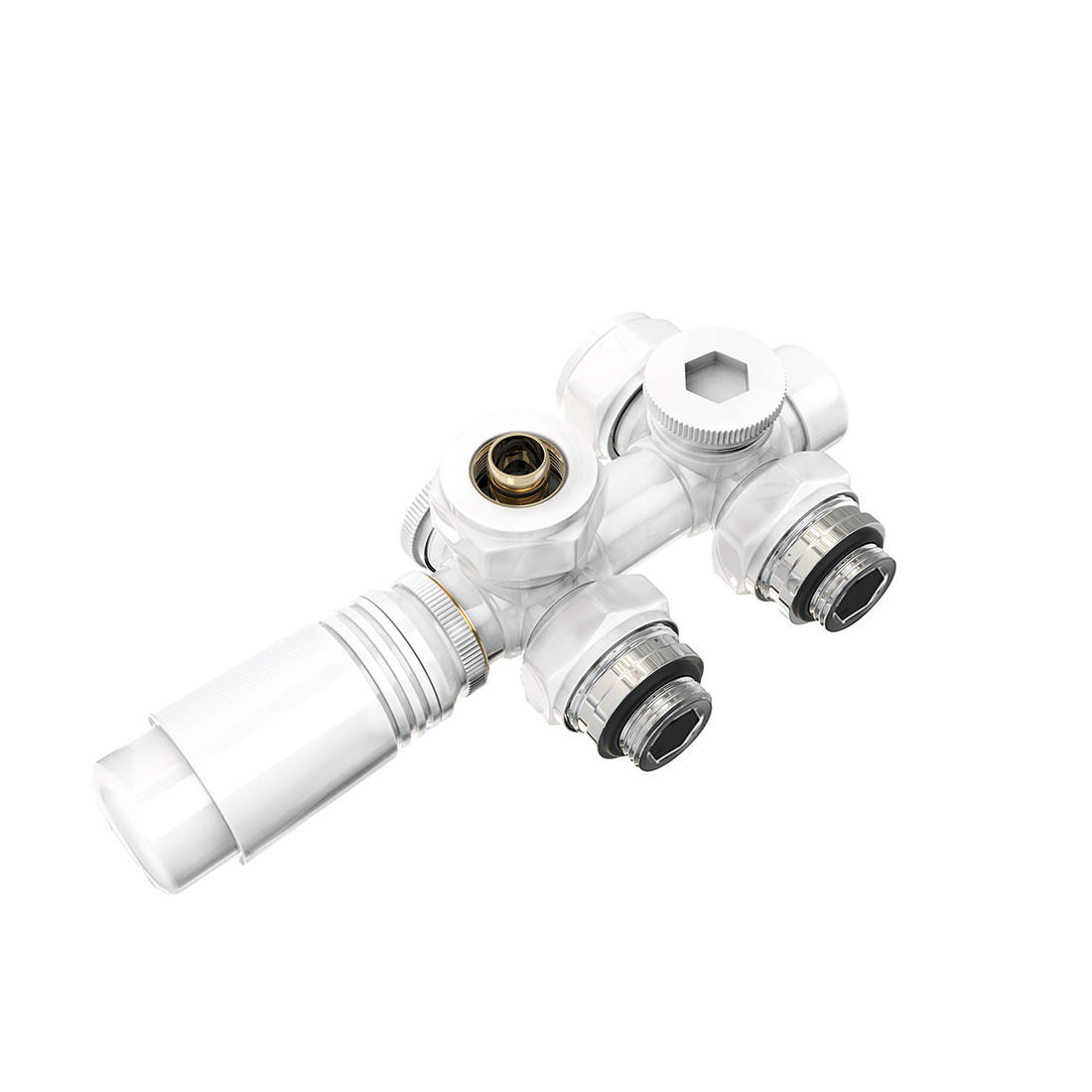 UMIVAONIČKI KOMPLET 2-DIJELNI dimljeni hrast 41,7/24/64,6 cm - bijela, metal (4.7/9/18.1cm) - EMKE