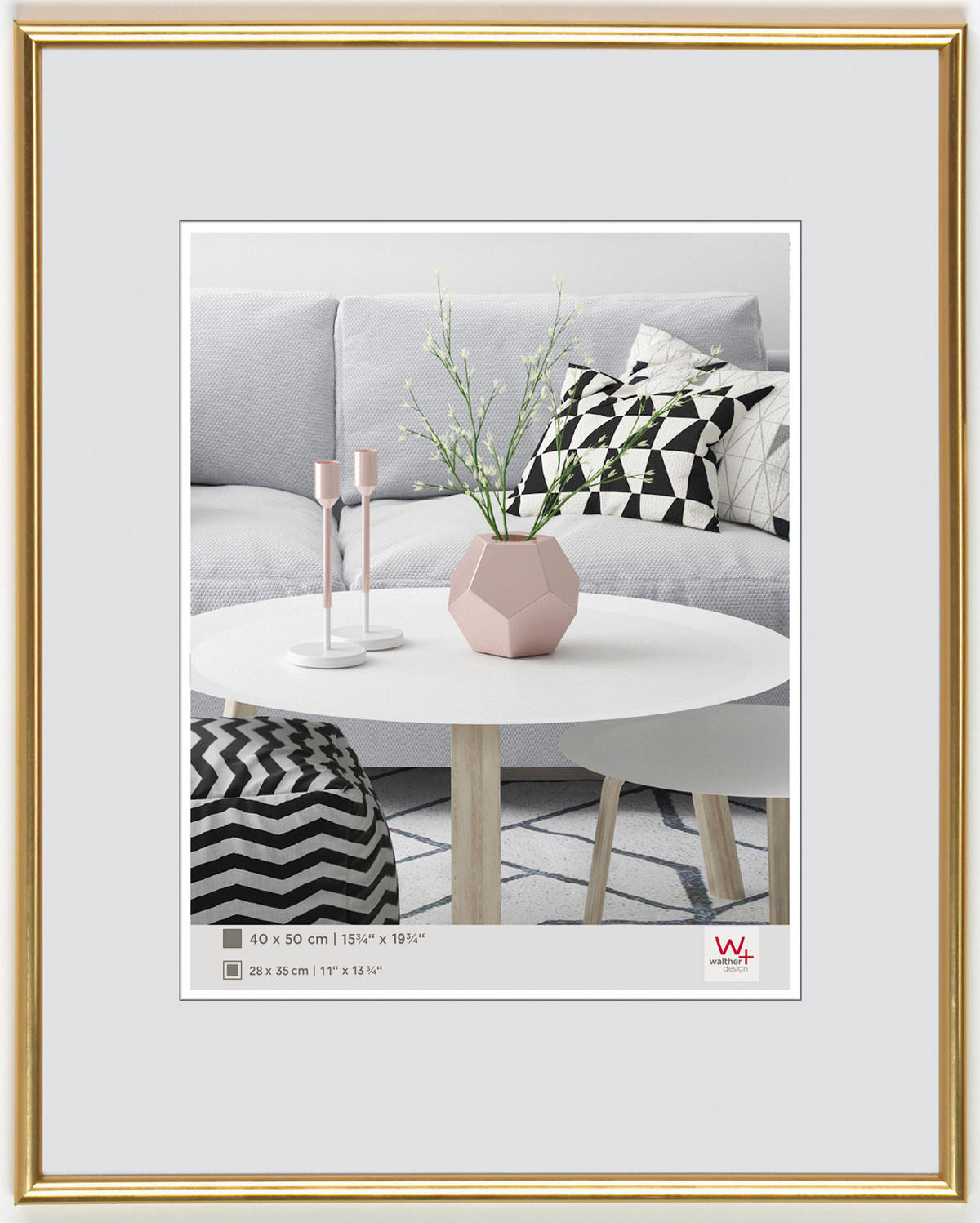 BILDERRAHMEN Galeria Kst.Rahmen 60x80 cm GOLD - Goldfarben, Kunststoff (61/81/2.3cm) - walther design