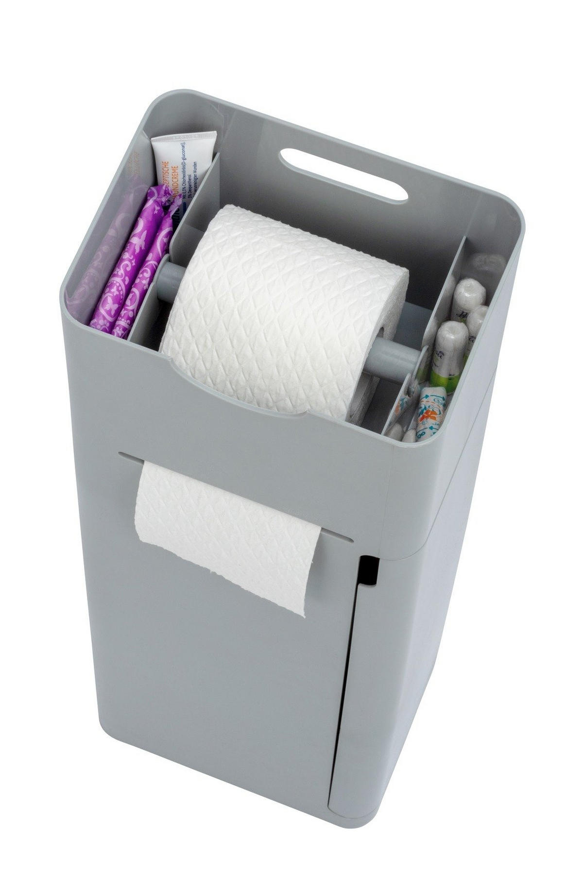 TOILETTENPAPIER- und Toilettenbürstenhalter Imon 20/15/58 cm - Grau, Kunststoff (15/58/20cm) - Wenko