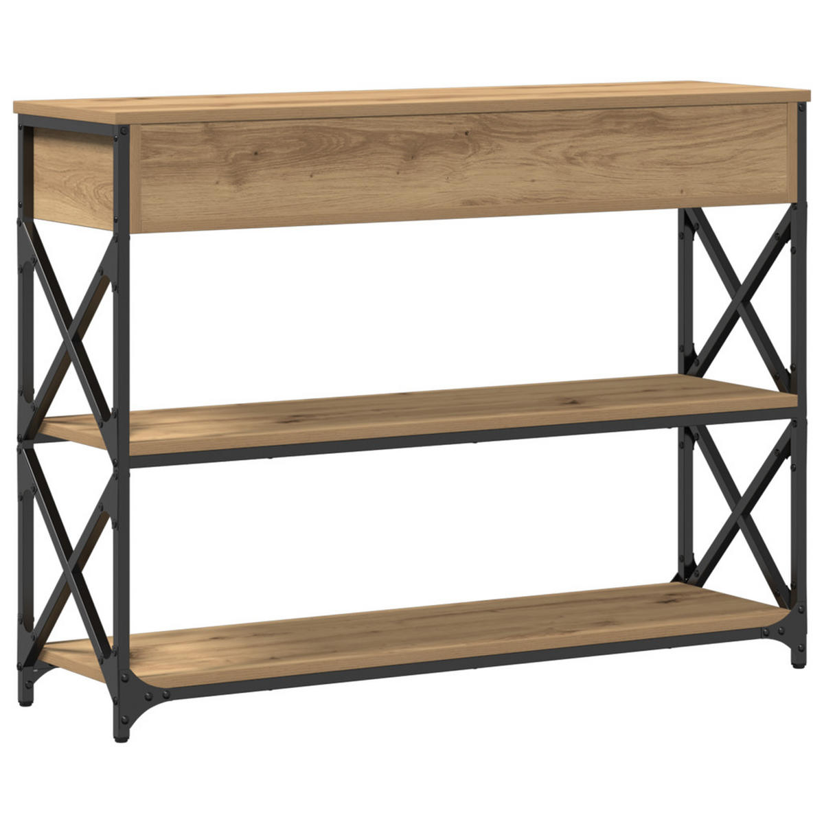 KONSOLE Tisch Artisan-Eiche 100/28/75 Cm - Braun, Holzwerkstoff (100/28/75cm) - vidaXL
