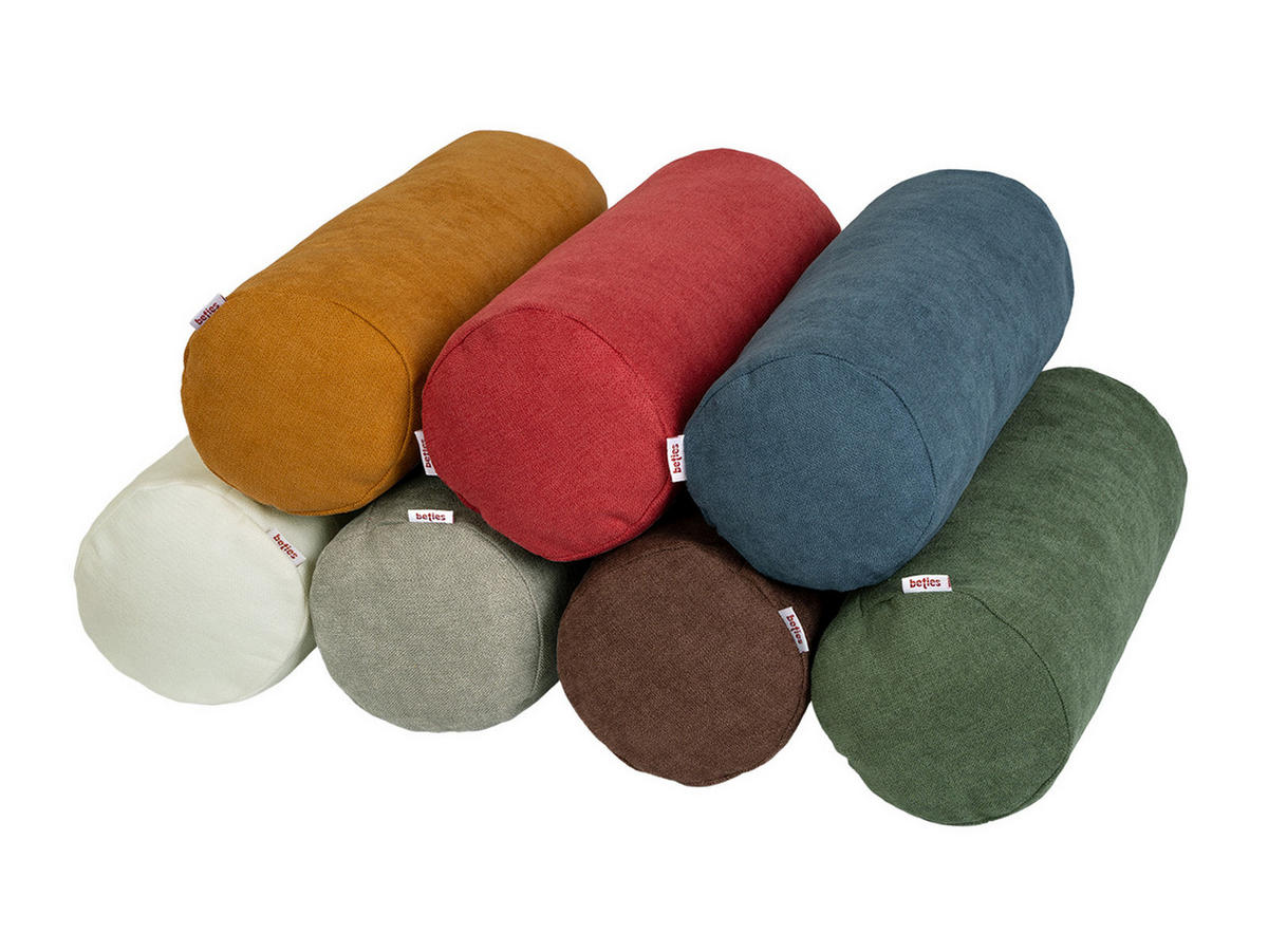 NACKENROLLENHÜLLE FarbTon Chenille-Haptik greig-taupe 40/15 cm - Taupe, Textil (15/40cm) - beties Heimtextil
