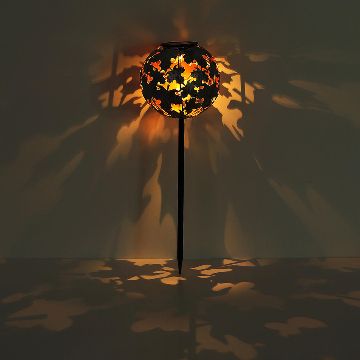 LED AUSSENLEUCHTE Metall Silber - Silberfarben, Metall (18/18/52.5cm) - Globo Lighting