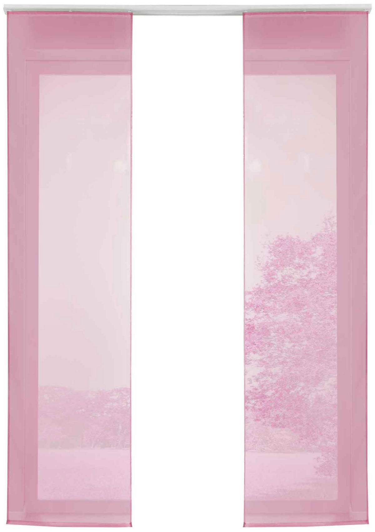 VORHANG 2ER SET HxB 245x60 cm Rosa - Rosa, Textil (60/245cm) - Gardinenbox