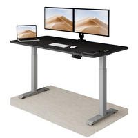 SCHREIBTISCH Elektrisch Höhenverstellbarer HomeOne 160x80cm Grau/Schwarz mit Memory-Funktion, Anti-Kollisions Technologie - Schwarz/Grau, Holzwerkstoff (80/160/72cm) - Desktronic