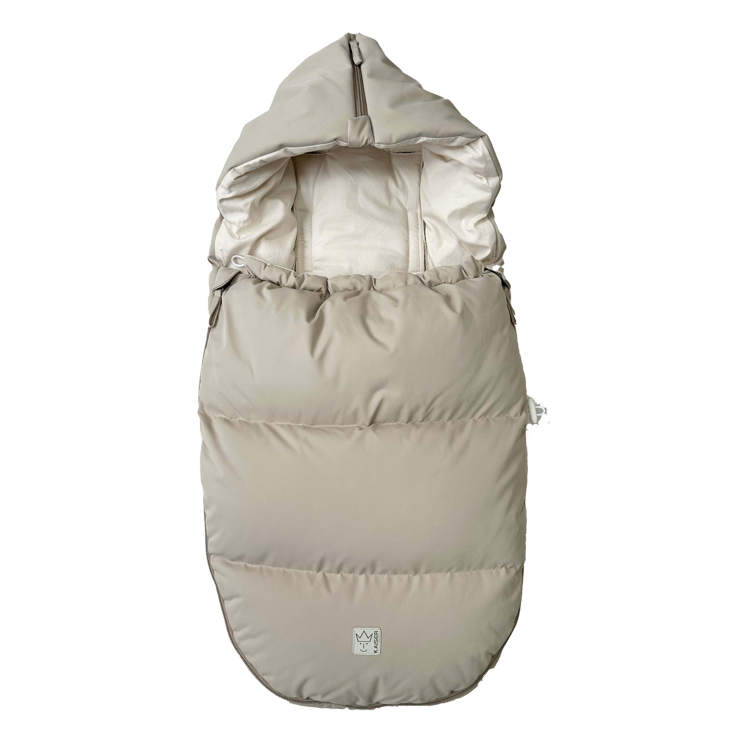 BABYSCHALENFUSSSACK Little Dowwny, sand - Beige, Textil (40/7/80cm) - Kaiserbaby