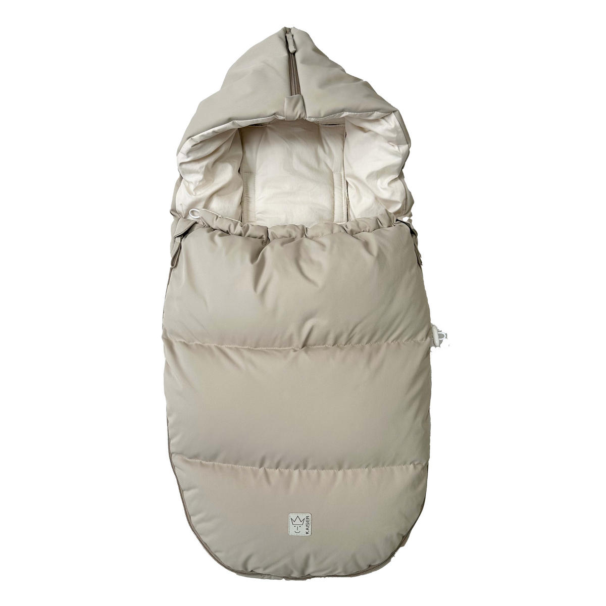 BABYSCHALENFUSSSACK Little Dowwny, sand - Beige, Textil (40/7/80cm) - Kaiserbaby