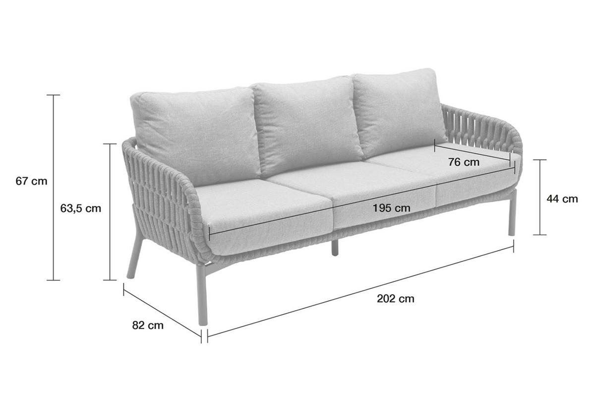 LOUNGESOFA Malte 67x202x82 cm, Kunststoff, Anthrazit - Anthrazit/Grau, Kunststoff/Metall (202/67/82cm) - dasmöbelwerk