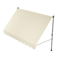 KLEMMMARKISE Kapstadt beige 300x120 cm - Beige, Textil (300/200/120cm) - Juskys