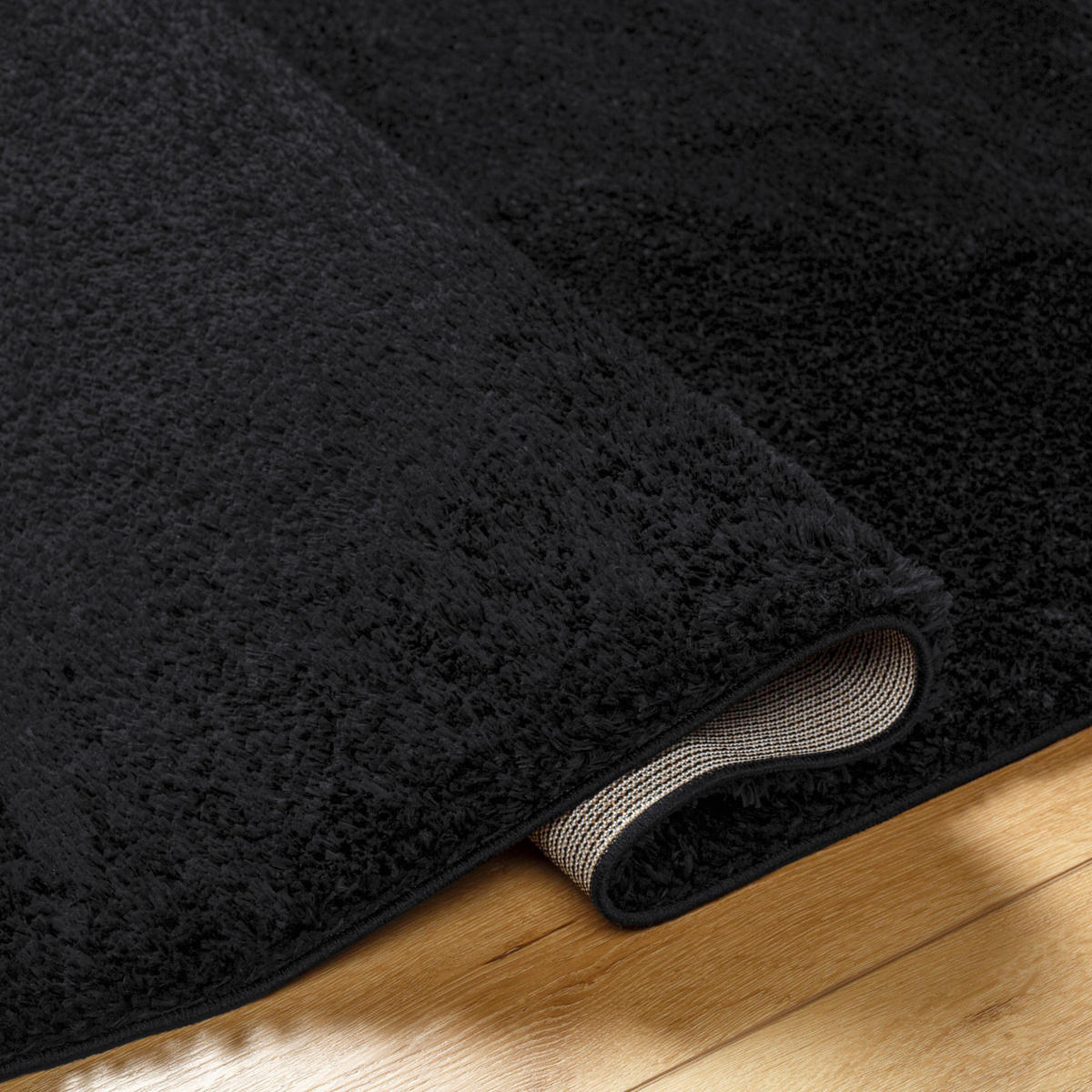 HOCHFLORTEPPICH 160/213 cm Schwarz - Schwarz, Naturmaterialien/Kunststoff (160/213cm) - LIVABLISS