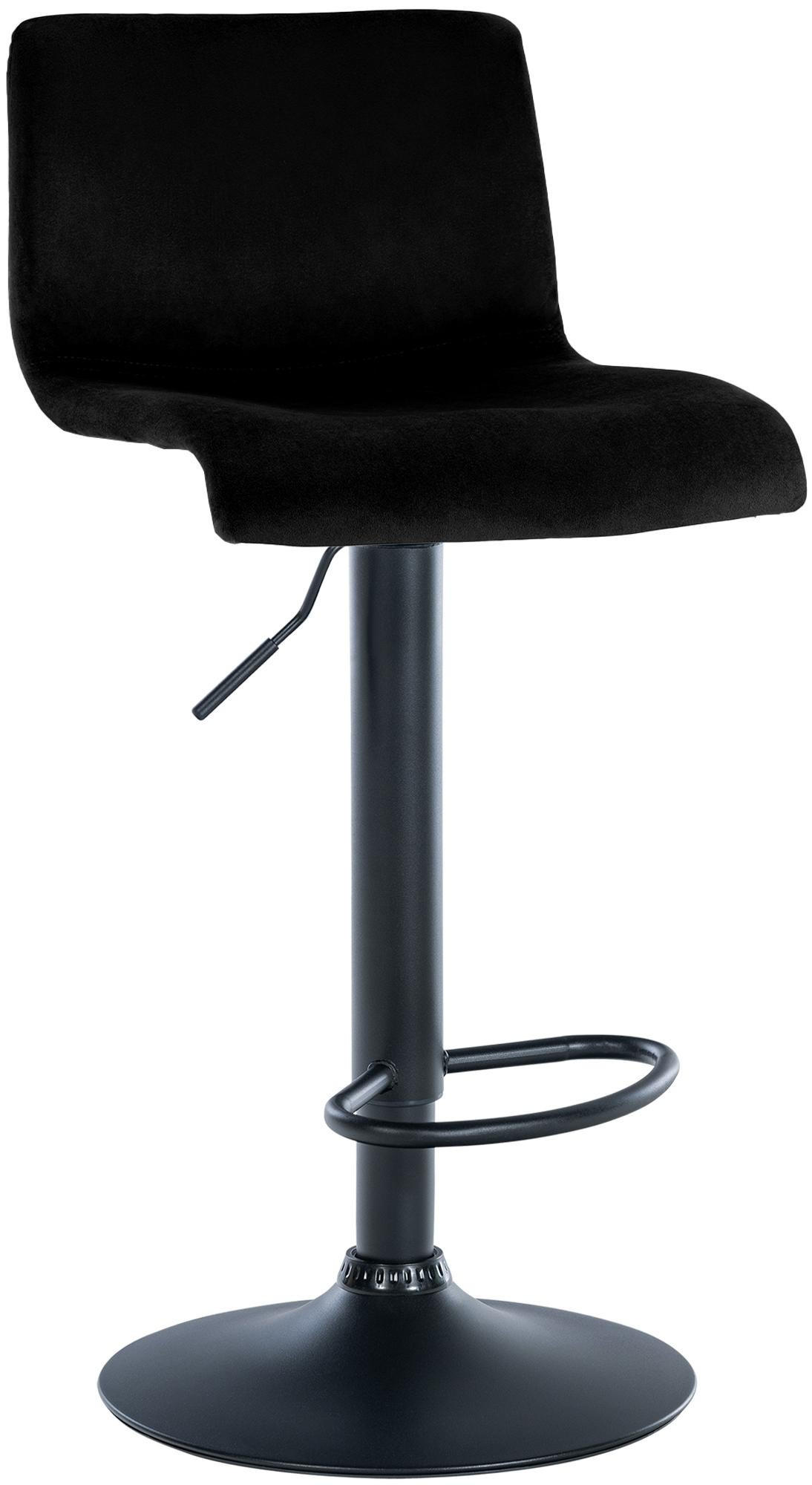BARHOCKER Hover 83x39x36 cm schwarz - Schwarz, Textil (39/83/36cm) - furnicato