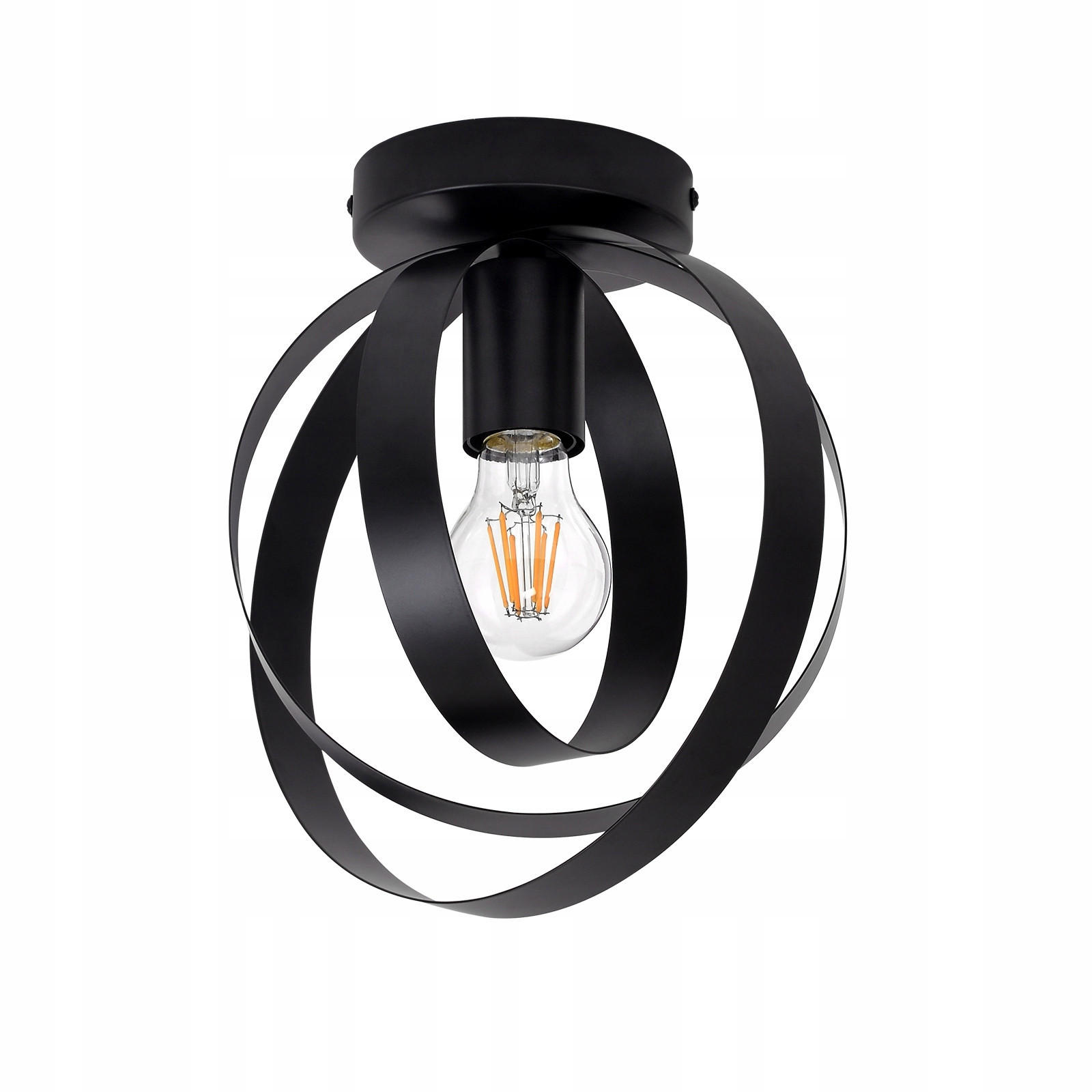 DECKENLEUCHTE Ansel 24/12/27 cm - Schwarz, Metall (24/12/27cm) - Nettlife