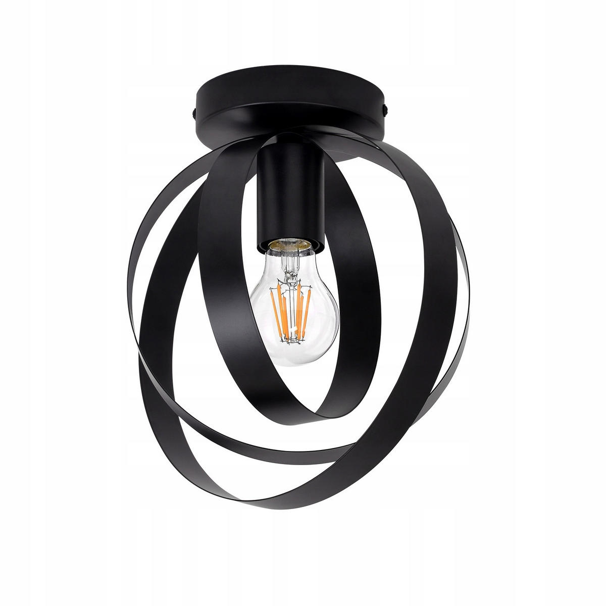 DECKENLEUCHTE Ansel 24/12/27 cm - Schwarz, Metall (24/12/27cm) - Nettlife