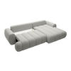 SCHLAFSOFA - 4 Personen-Sitzer - Stoff - Hellgrau - - Hellgrau, Textil (272/81/168cm) - Vente-Unique